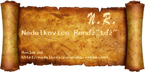 Nedelkovics Renátó névjegykártya