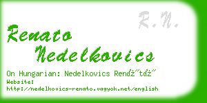 renato nedelkovics business card